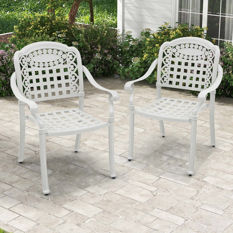 White outlet armchair dining